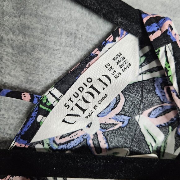 Studio Untold Women's Tie back V-neck Floral Print Long Sleeve Dress Sz 20/22 - Picture 6 of 13